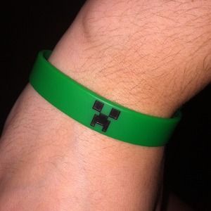 Minecraft rubber bracelet
