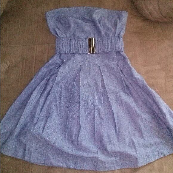 STRAPLESS JEAN DRESS 😍😍😍