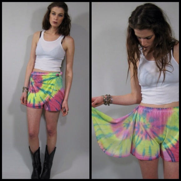 vintage 80s tie dye skort, skirt short - Picture 1 of 2