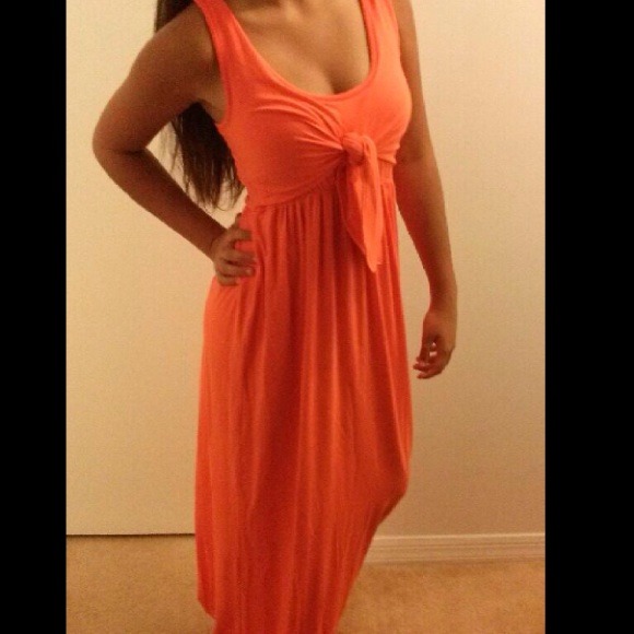 Long Orange Dress 😍😍😍😍