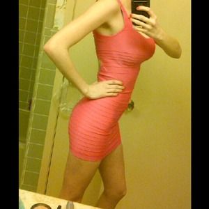 bebe Back Cutout Dress