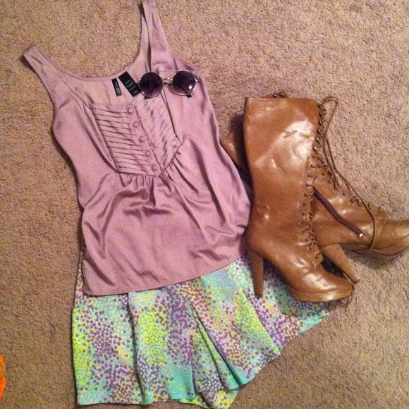 ❌SOLD❌Silky lavender tank blouse