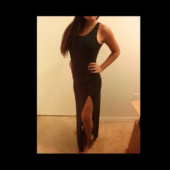 Long Black Dress with a Slit ❤😍