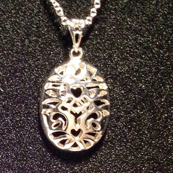 Krementz filigree silver 925 necklace and pendant - Picture 3 of 4