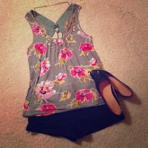 🌟SOLD🌟 Anthropologie Deletta Floral Tank