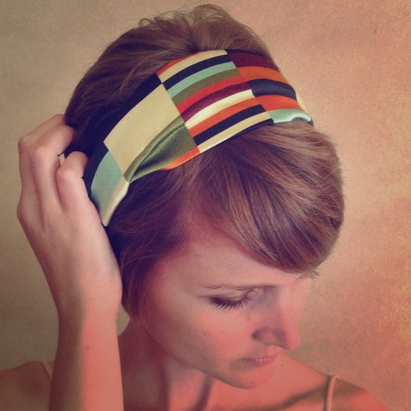 SOLD - Designer Silk Hair Band -- like new