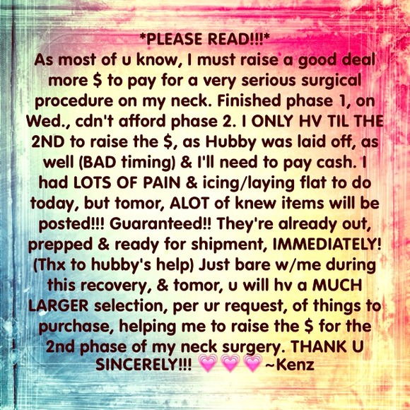 PLEASE READ-STILL NEED TO RAISE $$$!!!