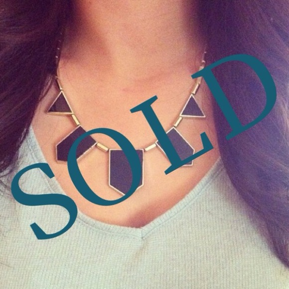 Black pyramid necklace