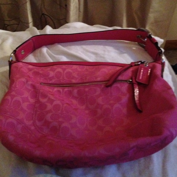 Coach tote! Hot pink