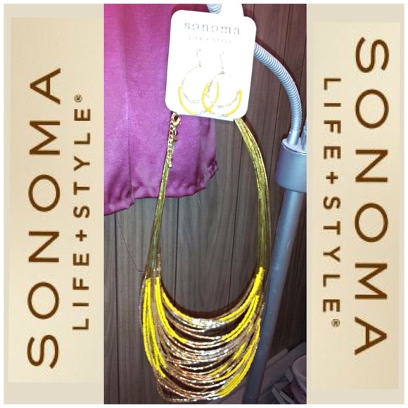 🎀 🌞 Yellow bead statement set🌞 - Picture 3 of 3