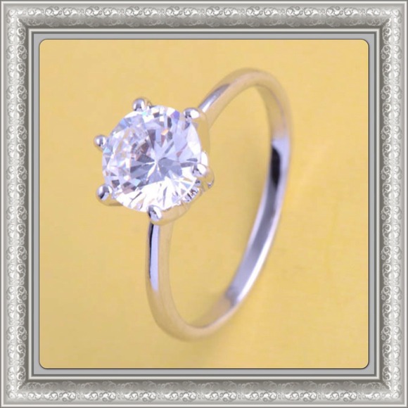 Simulated diamond ring