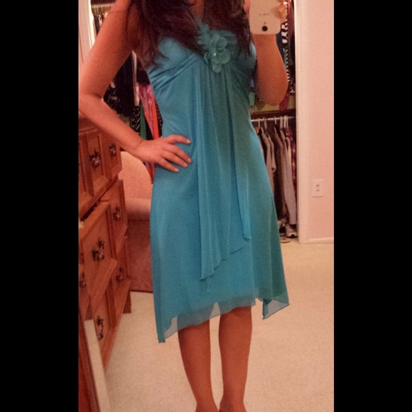 A. Byer Dresses & Skirts - Turquoise Hi-low Cocktail Dress