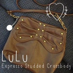 LuLu Expresso Brown Studded Crossbody