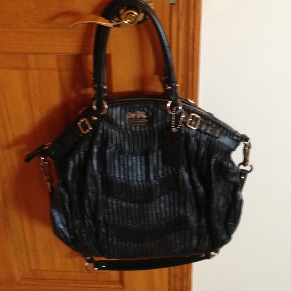 Coach Madison gathered leather satchel