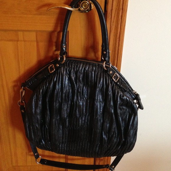 Coach Madison gathered leather satchel