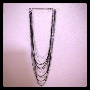 Cute Silver and black necklace