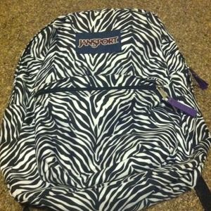 Zebra jansport backpack