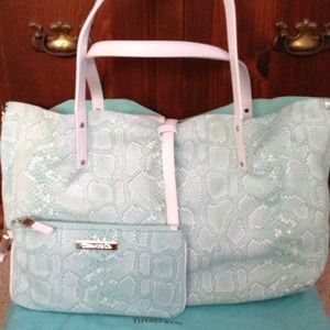 Tiffany reversible tote and lock charm RESERVED