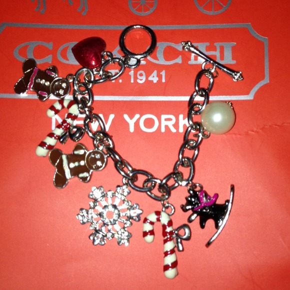 Christmas themed toggle charm bracelet