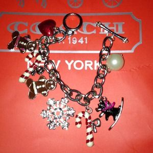 Christmas themed toggle charm bracelet