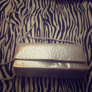 Small silver beaded clutch