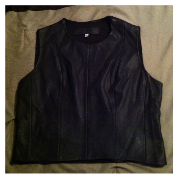 $5 WITH BUNDLE! Brown Leather Vest Top!