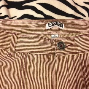 Roxy burgundy striped shorts