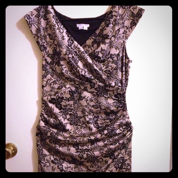 Satin lace texture gorgeous dress