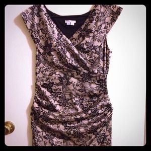 Satin lace texture gorgeous dress