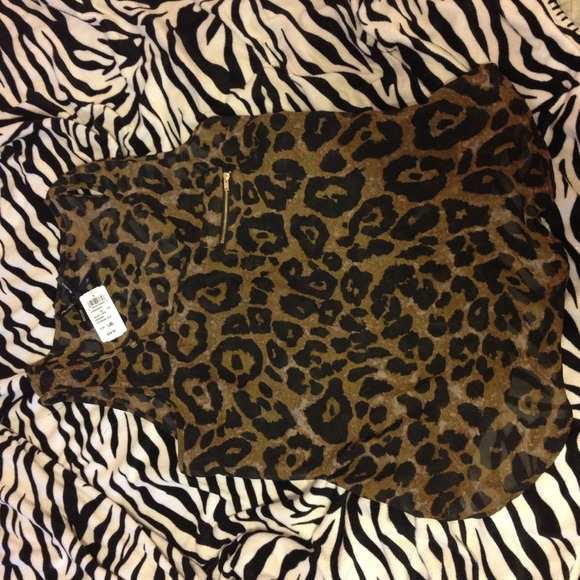💜SOLD Leopard blouse