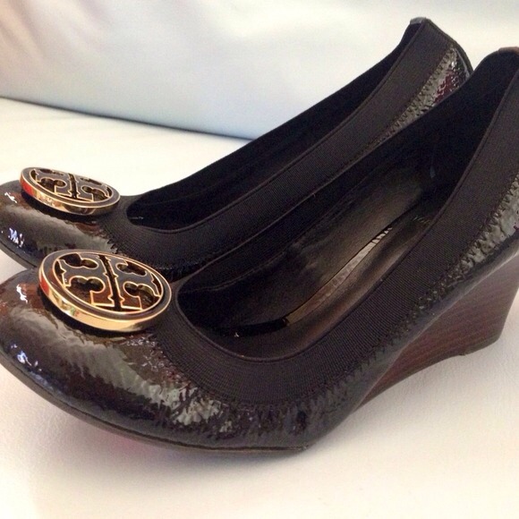 Tory Burch Black 'Caroline' Wedge
