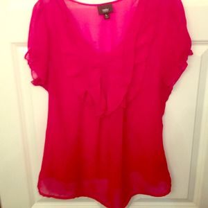 ❤️️sold❤️️Sheer burgundy/red Mossimo top