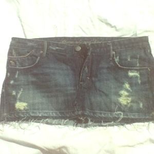 Denim mini skirt
