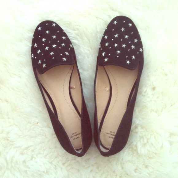 Black star-studded Zara flats!