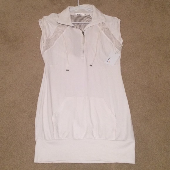 L.A.M.B. Lamb White Hoodie Dress M NWT