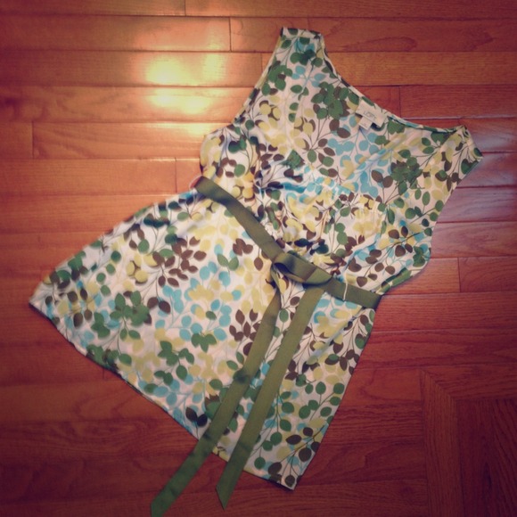 Loft floral shirt with ribbon belt - 14