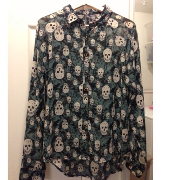 Button down Sheer Blouse