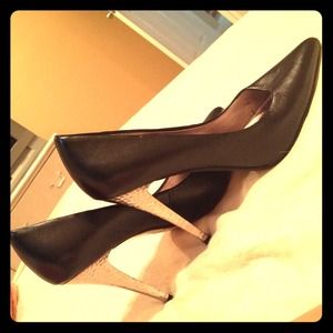 😍Black Michele Bohobot Bisou Bisou Heels 6.5