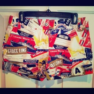 J. Crew Sailing Postcard Print Shorts