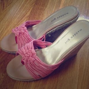 Coral Madden Girl Wedges size 10
