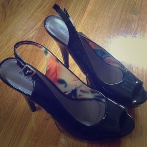 Madden Girl Black sling back heels size 11