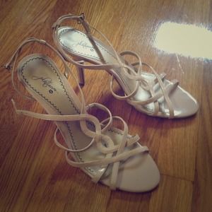Nude strappy heels size 11
