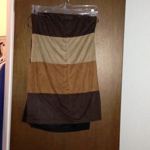 Shades of brown mini dress