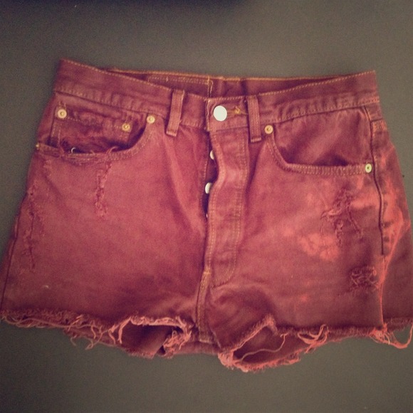 Distressed high waisted shorts - Picture 1 of 2