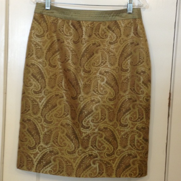 Skirt - gold/tan paisley