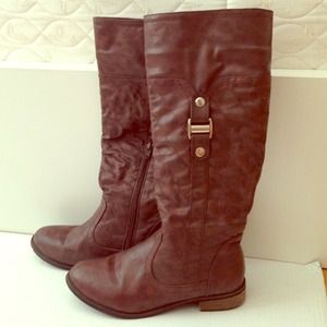 Brown riding boots