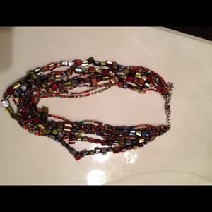 SOLD OFF LINE!!!! Multi-colored beaded necklace