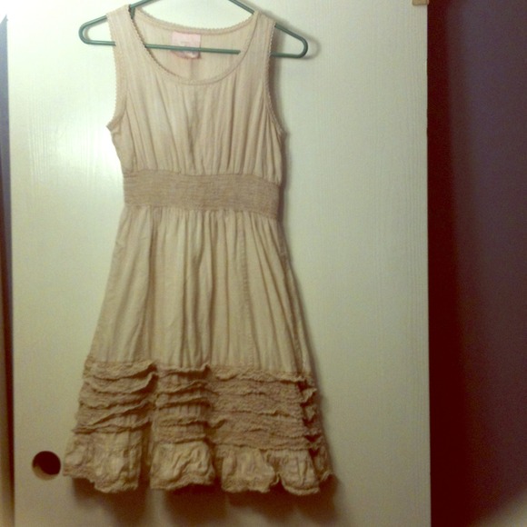 ON HOLD Cream Colored Boho Dress