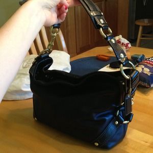 Black coach handbag