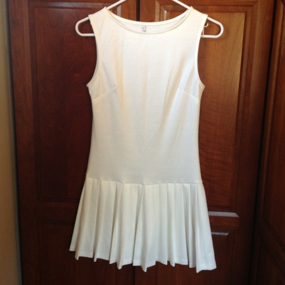 Pleated drop waist dress